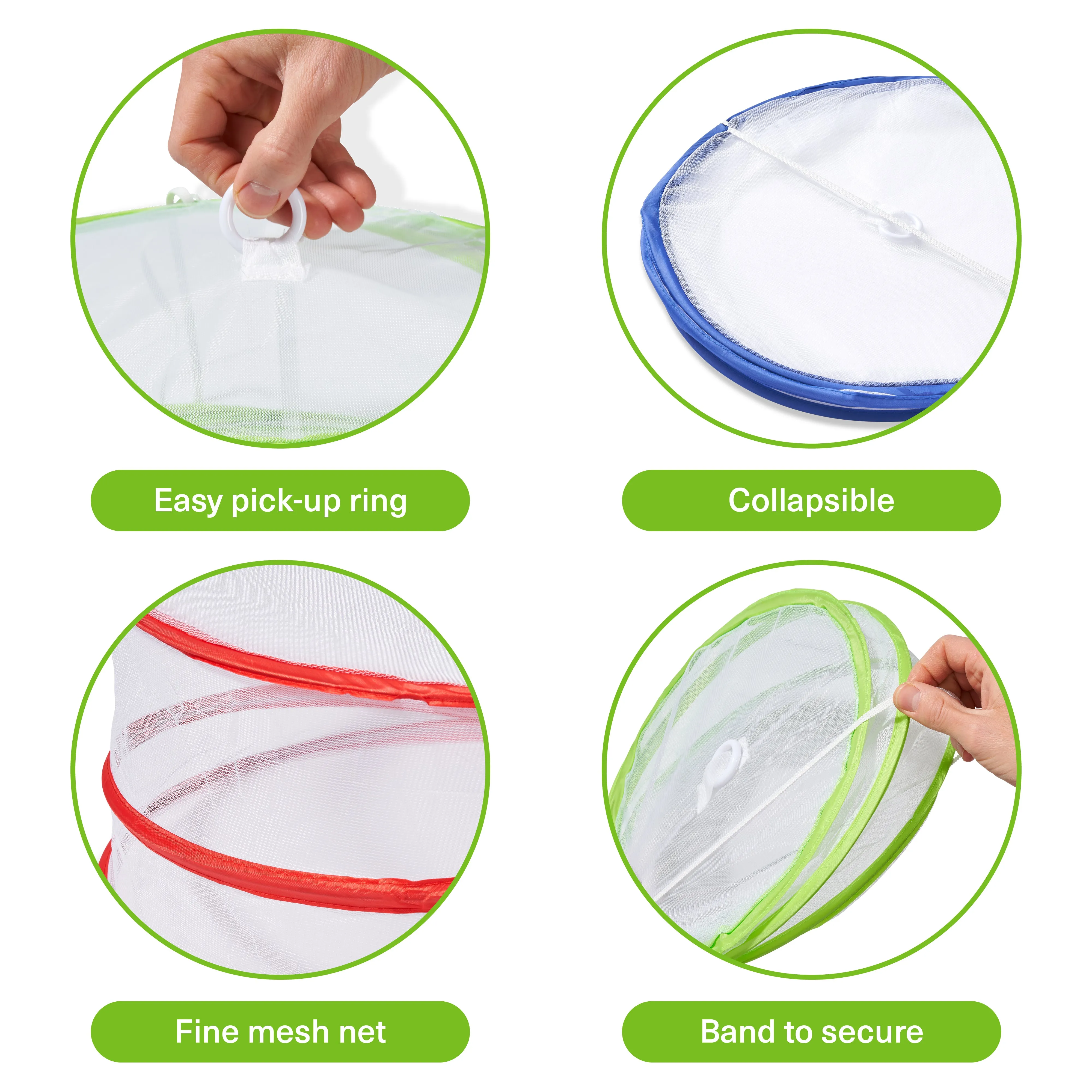 5 Collapsible Pop-up Food Dome Covers