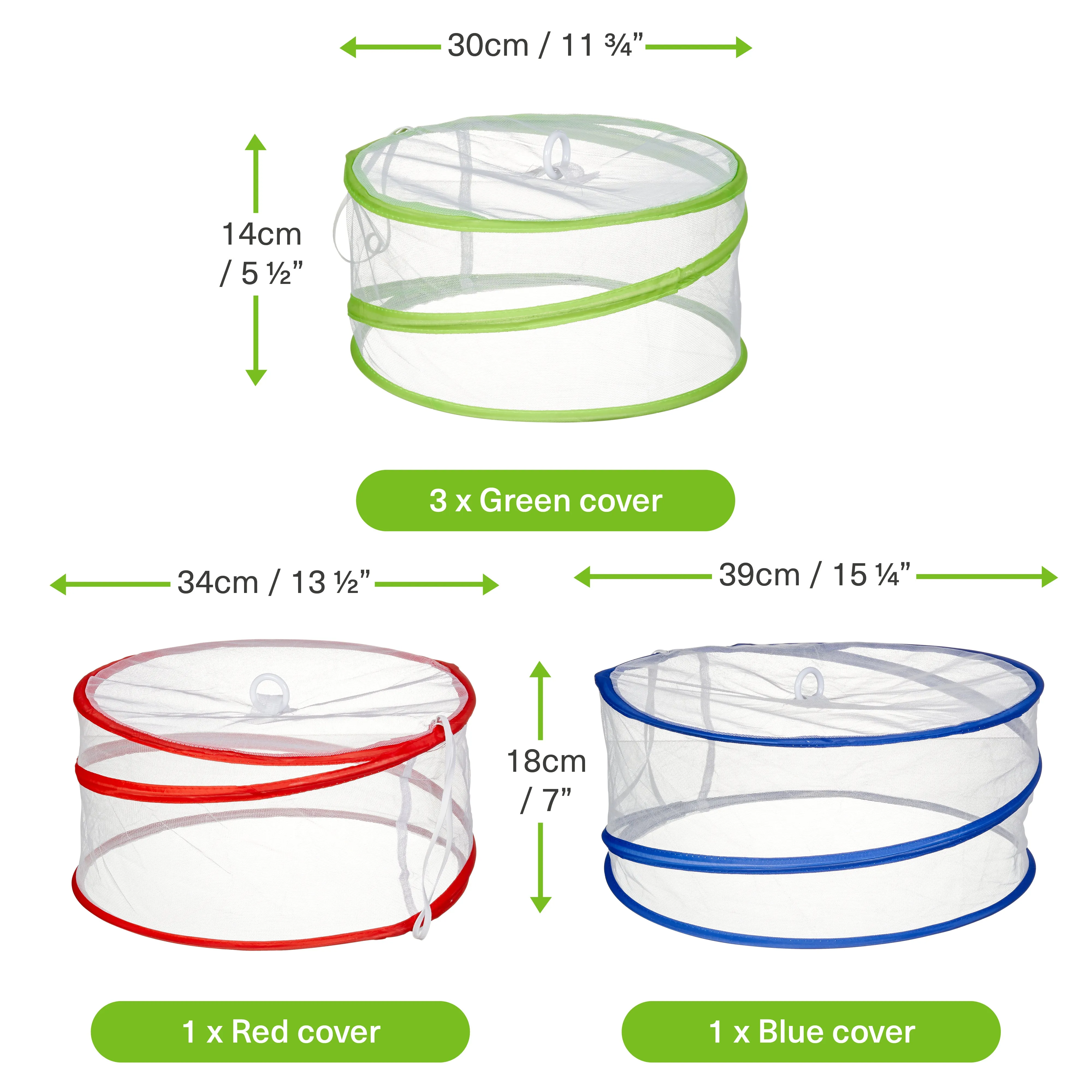 5 Collapsible Pop-up Food Dome Covers