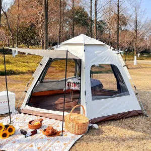 5/6/7 Person Pop Up Tent,Outdoor Shelter Camping Tents for Beach Picnic Party,Family Tent Quick to Set Up,Portable Tent with Carry Bag, for 3 Seasons