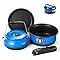 5pcs Camping Cookware Non-Stick Camping Pot and Pan Set with Kettle