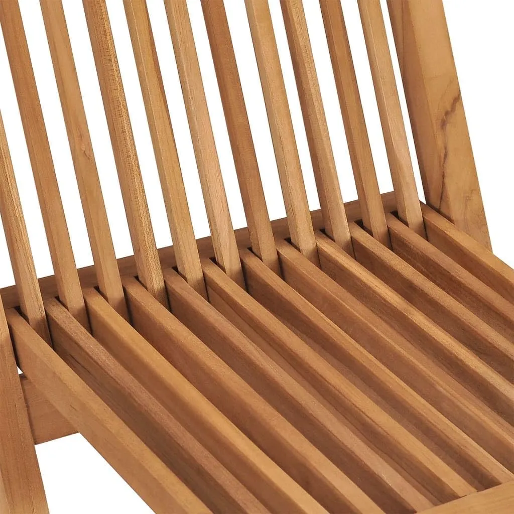 6-Piece Solid Teak Wood Folding Patio Chairs Set, Outdoor Furniture for Poolside Backyard Beach Camping, Weather-Resistant Hardwood Lounge Chairs with Foldable Design, No Assembly Required