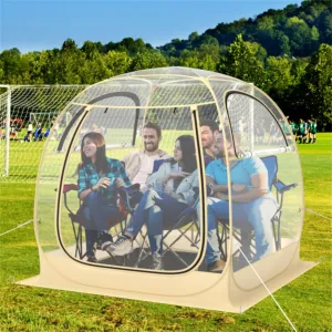 6 X 6 TF Sports Tent, Instant Pop Up Tent Weatherproof Shelter, Portable & Foldable Outdoor Clear View Bubble Tent W/Carrying Bag, Floor Mat, Watch Sports Events Camping