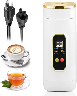 650ml Portable Kettle, Travel Electric Kettle, Portable Water Boiler 316 Stainless Steel with Auto Shut-Off & Boil Dry Protection, Small Electric Kettle, Heater with 6 Temperature Control, BPA-Free