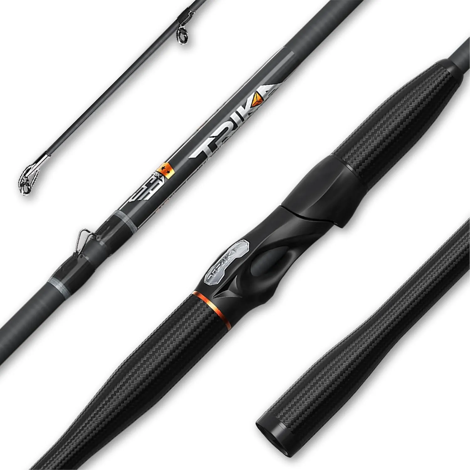 6X Spinning/Casting Carbon Rod Carbon Weave Rod for Extra Sensitive Vibration | Longer Casting | Lightweight Freshwater Fishing Pole