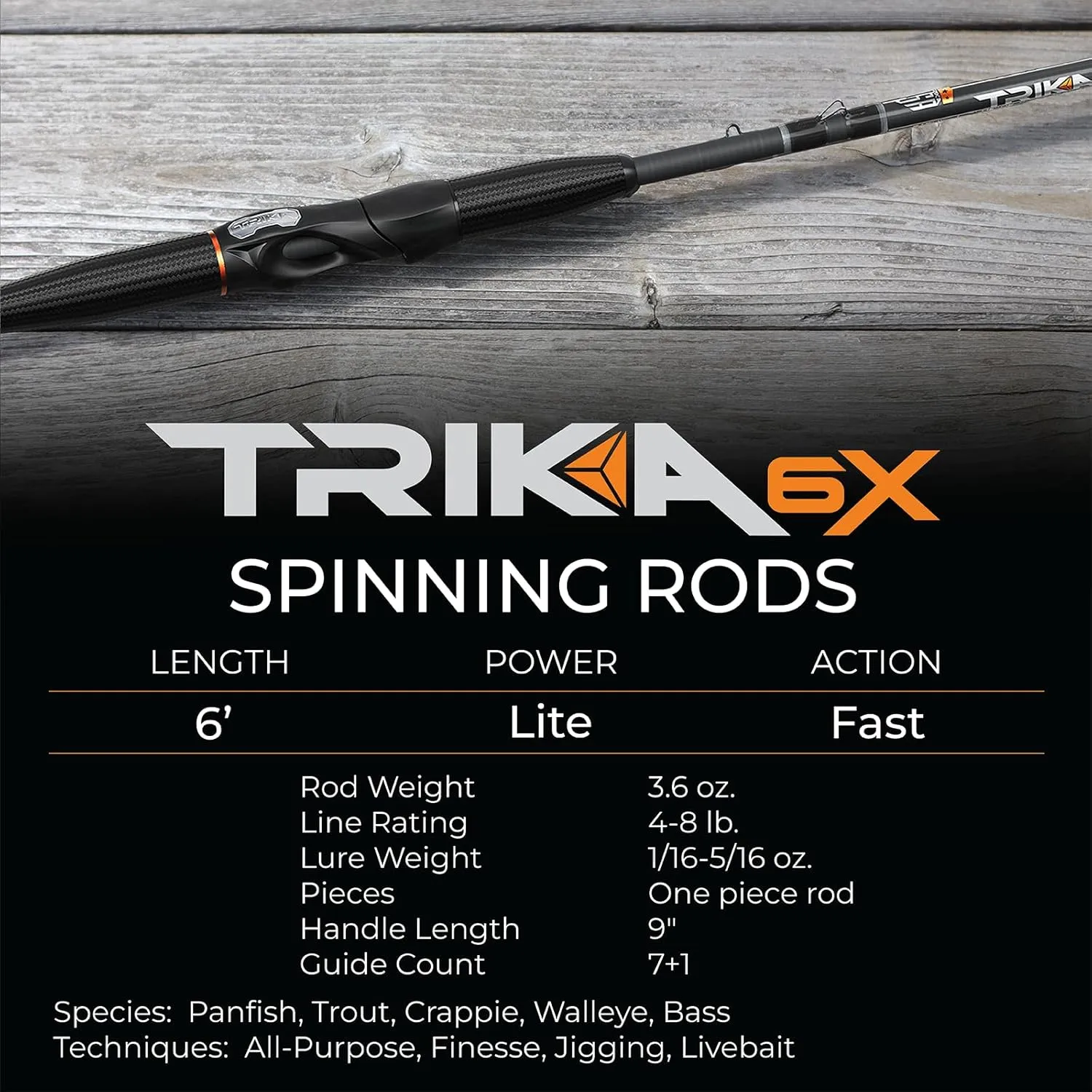 6X Spinning/Casting Carbon Rod Carbon Weave Rod for Extra Sensitive Vibration | Longer Casting | Lightweight Freshwater Fishing Pole
