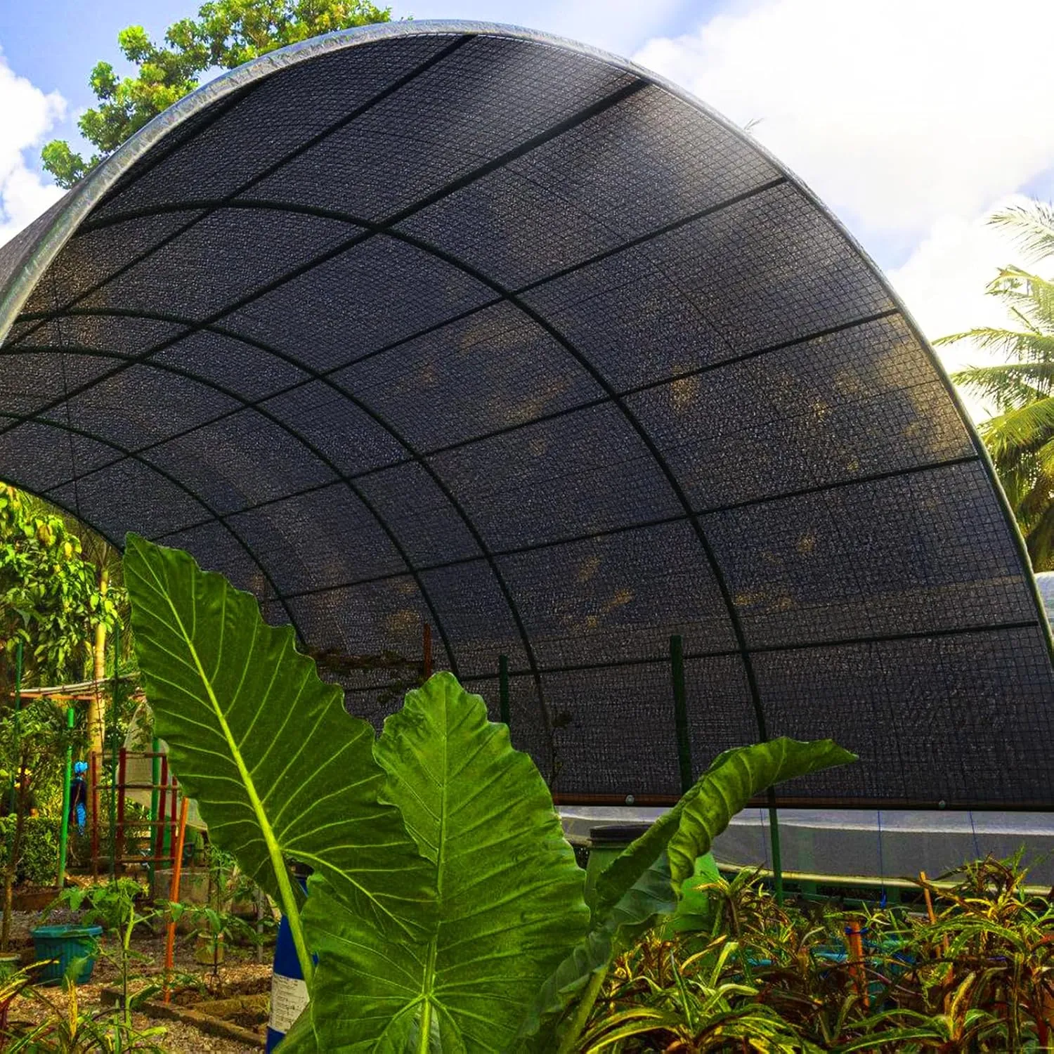 70% Shade Cloth, 20FTx20FT HDPE Mesh Tarp with Reinforced Grommets, Outdoor Sun Shade Net for Greenhouse, Plants, Garden, Pergola, Patio, Chicken Coop (20FT*20FT)