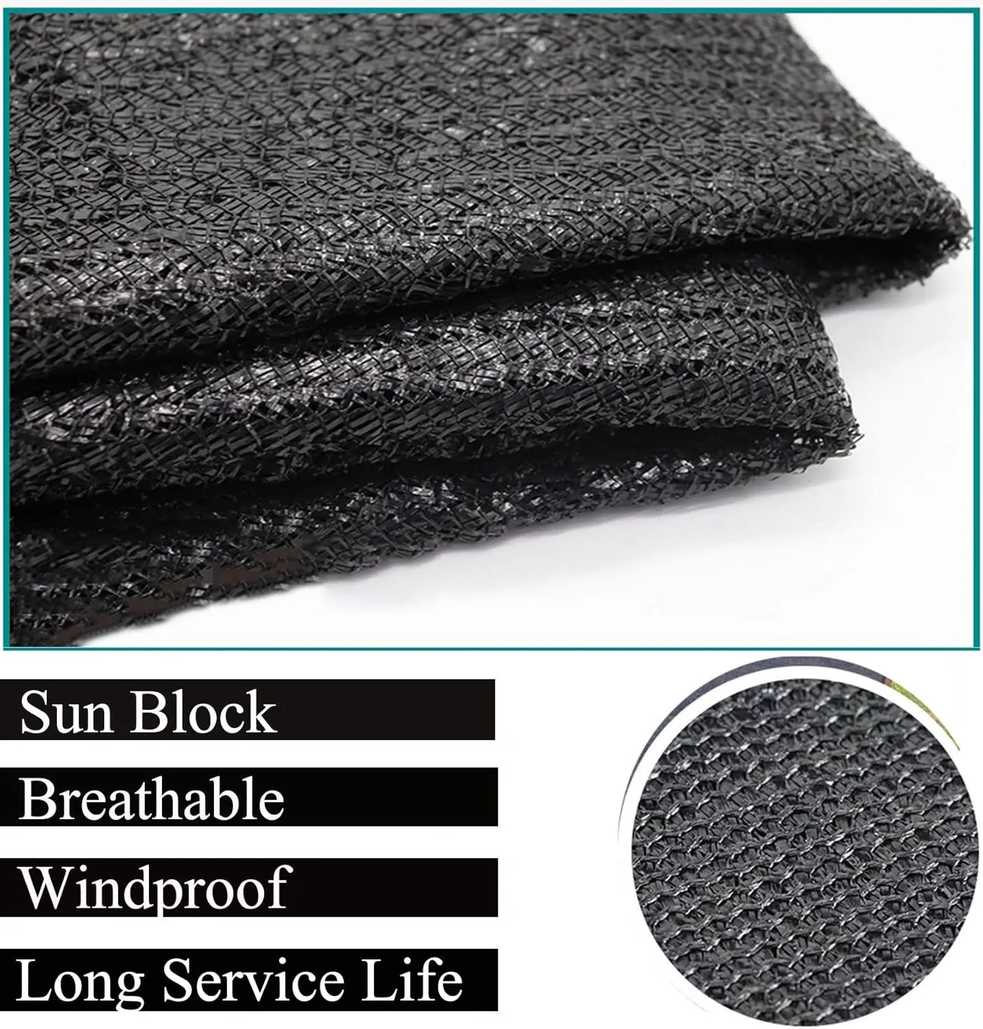 70% Sun Shade Cloth UV-Resistant Black Mesh Tarp, with Reinforced Grommets, Sun Net for Garden, Plants Greenhouse, Patio, Pergola,8x8M/26x26FT