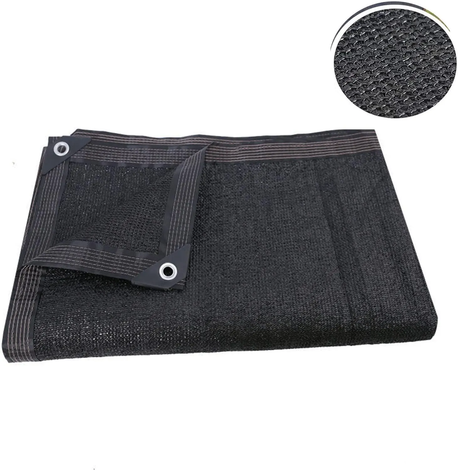 70% Sun Shade Cloth UV-Resistant Black Mesh Tarp, with Reinforced Grommets, Sun Net for Garden, Plants Greenhouse, Patio, Pergola,8x8M/26x26FT
