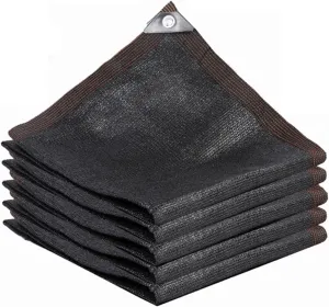 70% Sun Shade Cloth UV-Resistant Black Mesh Tarp, with Reinforced Grommets, Sun Net for Garden, Plants Greenhouse, Patio, Pergola,8x8M/26x26FT
