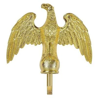 7" Gold Eagle Finial Top For 16' 20' 25' Handcrafted Telescopic Flag Pole