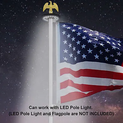 7" Gold Eagle Finial Top For 16' 20' 25' Handcrafted Telescopic Flag Pole