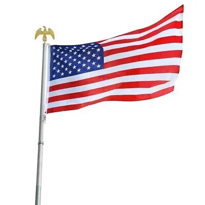 7" Gold Eagle Finial Top For 16' 20' 25' Handcrafted Telescopic Flag Pole