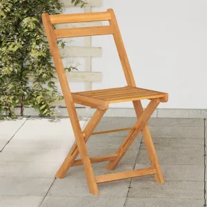 8 Pack Solid Acacia Wood Folding Bistro Chairs for Outdoor Patio, Garden and Poolside, Foldable Dining Chairs with 242.5 lb Capacity, Oil-Finished Wooden Furniture for Camping Beach