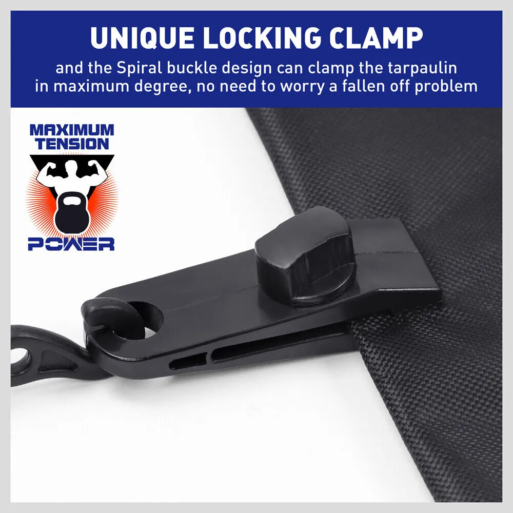 8Pc Awning Tarp Clamp Set - Durable Clips for Tents, Emergency Grommets for Survival and Outdoor Use