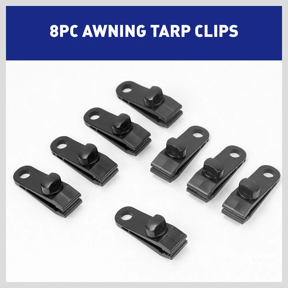 8Pc Awning Tarp Clamp Set - Durable Clips for Tents, Emergency Grommets for Survival and Outdoor Use