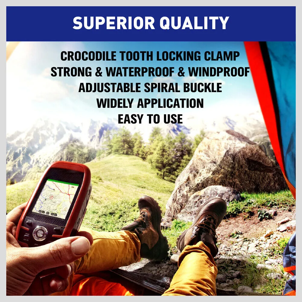 8Pc Awning Tarp Clamp Set - Durable Clips for Tents, Emergency Grommets for Survival and Outdoor Use