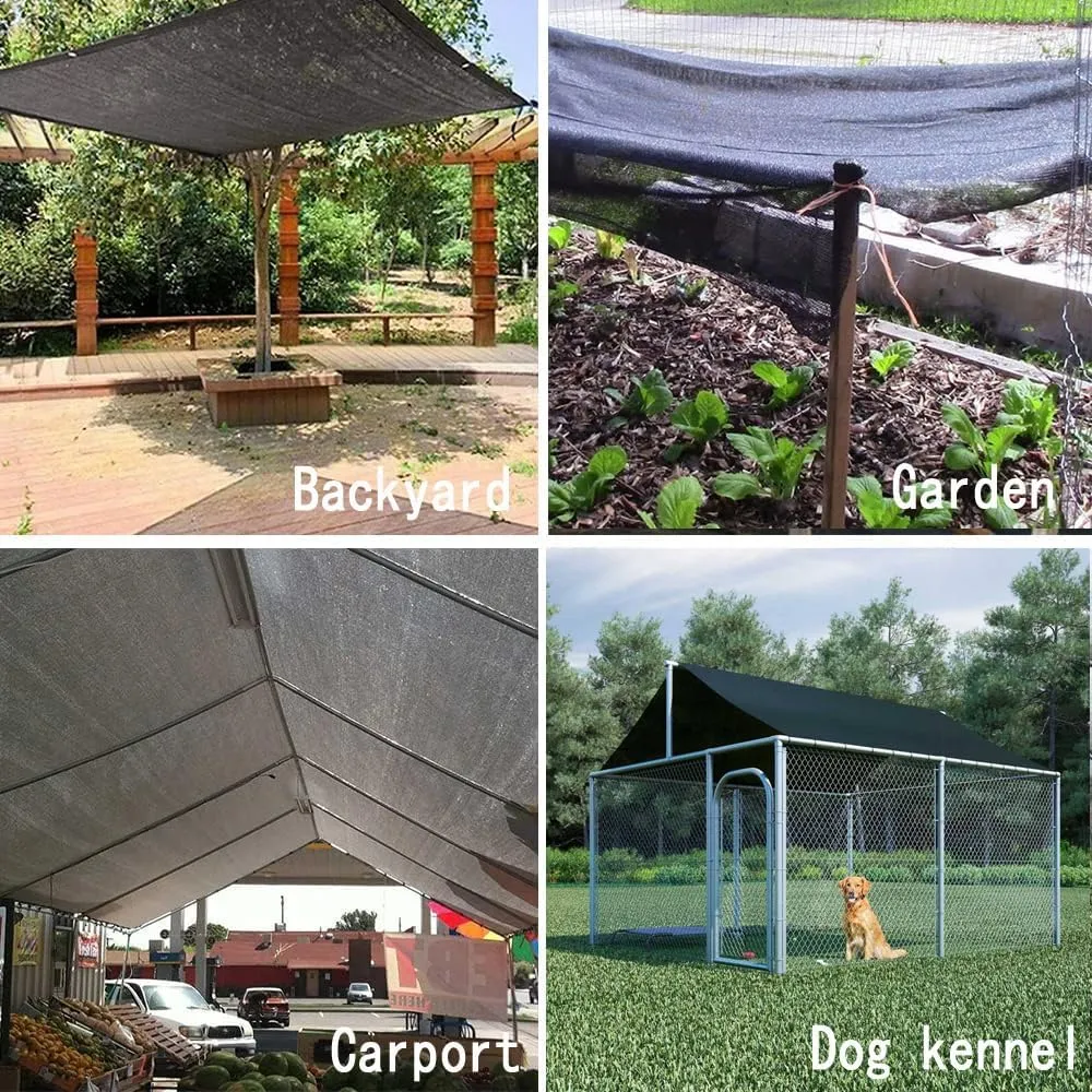 90% Black Shade Cloth, 10X30Ft Garden Sun Shade for Plant Cover, Outdoor Shade Netting with Grommets, Sunblock Mesh Tarp for Patio, Greenhouse, Pergola, Potted Plant, Chicken Coop