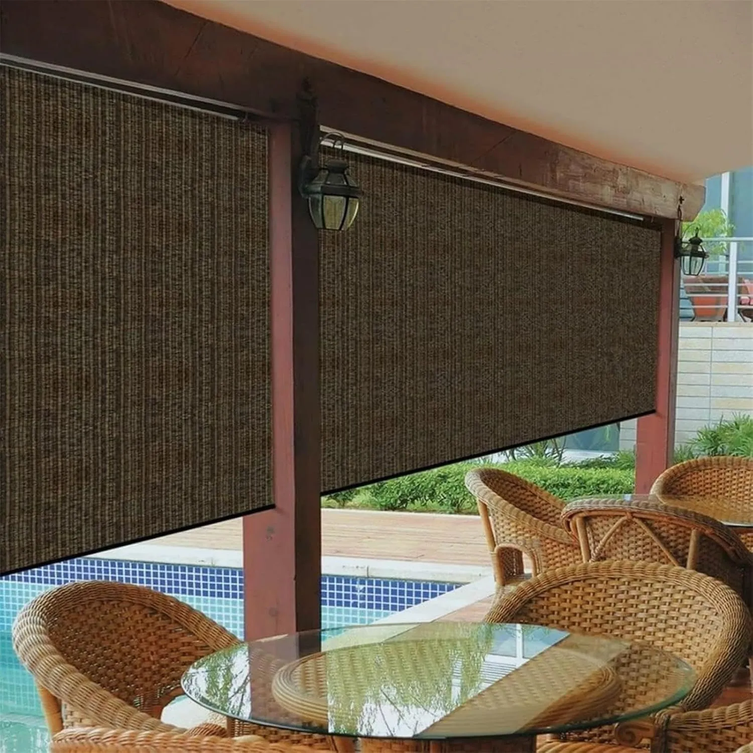 90% Sun Shade Cloth with Grommets, Pergola Shade Cover Canopy, Pergola Cover, Mesh Tarp Sun Screens for Patio, Outdoor, Garden, Backyard (6.5×16.4 ft)