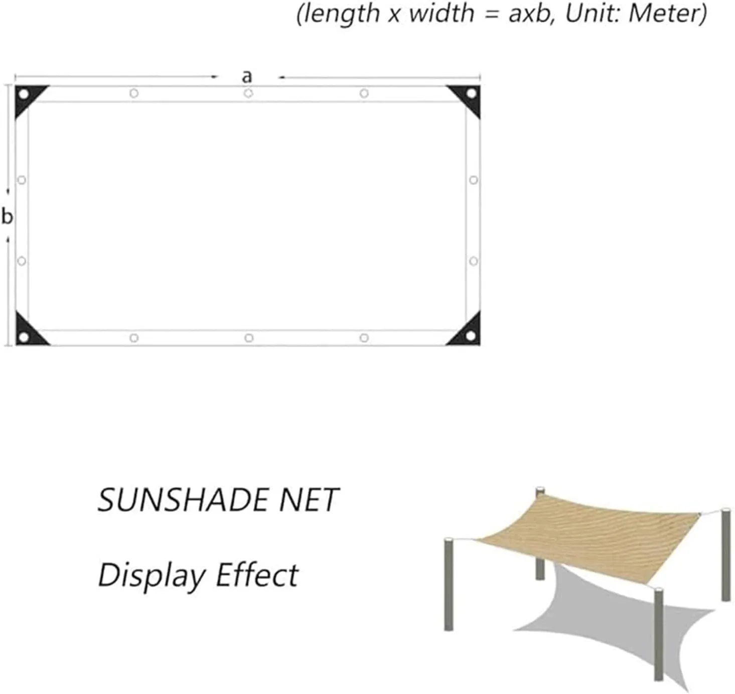 95% Grey Shade Cloth,Durable Mesh Tarp with Reinforced Grommets,Outdoor Sunblock Shade Cloth Cover for Plants,Greenhouse, Patio,Tomatoes,Chicken Coop,Barn,8x8m/26x26ft