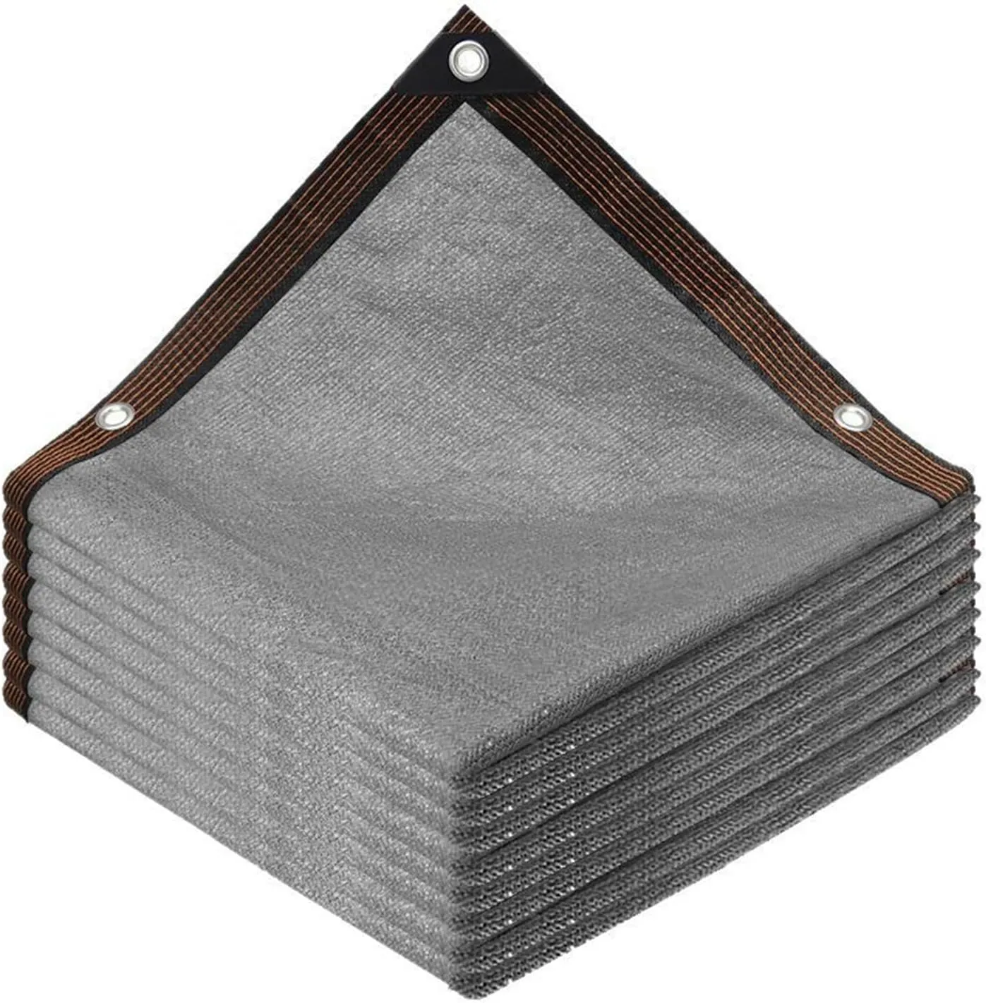 95% Grey Shade Cloth,Durable Mesh Tarp with Reinforced Grommets,Outdoor Sunblock Shade Cloth Cover for Plants,Greenhouse, Patio,Tomatoes,Chicken Coop,Barn,8x8m/26x26ft