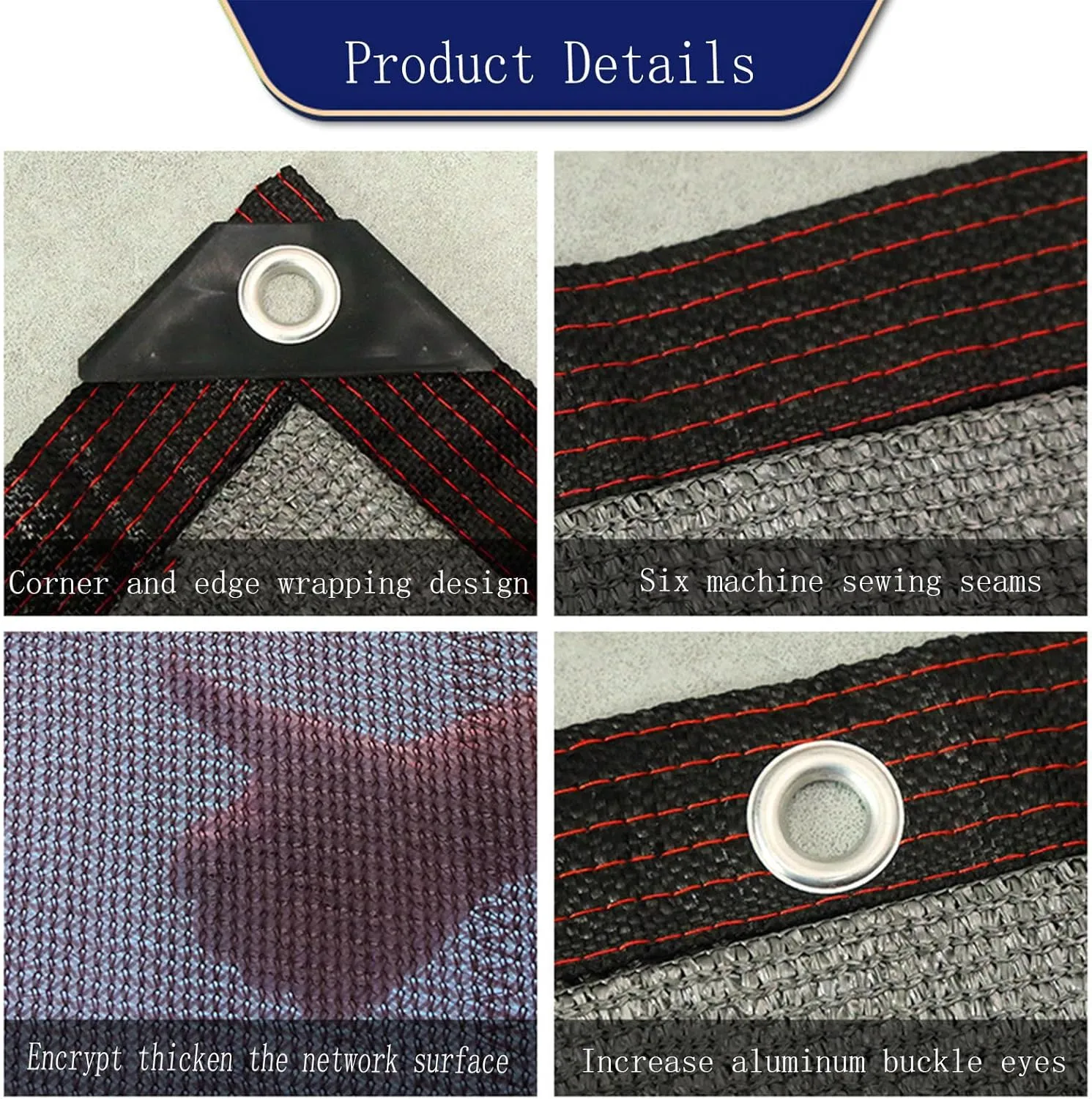95% Grey Shade Cloth,Durable Mesh Tarp with Reinforced Grommets,Outdoor Sunblock Shade Cloth Cover for Plants,Greenhouse, Patio,Tomatoes,Chicken Coop,Barn,8x8m/26x26ft