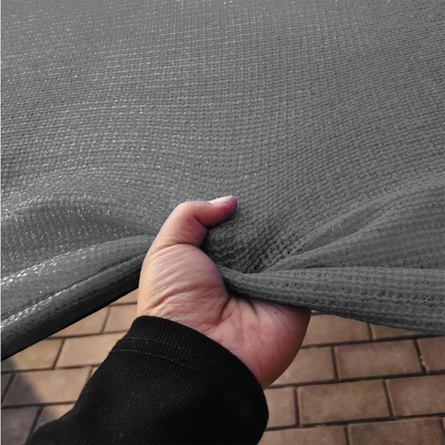 95% Grey Shade Cloth,Durable Mesh Tarp with Reinforced Grommets,Outdoor Sunblock Shade Cloth Cover for Plants,Greenhouse, Patio,Tomatoes,Chicken Coop,Barn,8x8m/26x26ft