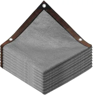 95% Grey Shade Cloth,Durable Mesh Tarp with Reinforced Grommets,Outdoor Sunblock Shade Cloth Cover for Plants,Greenhouse, Patio,Tomatoes,Chicken Coop,Barn,8x8m/26x26ft
