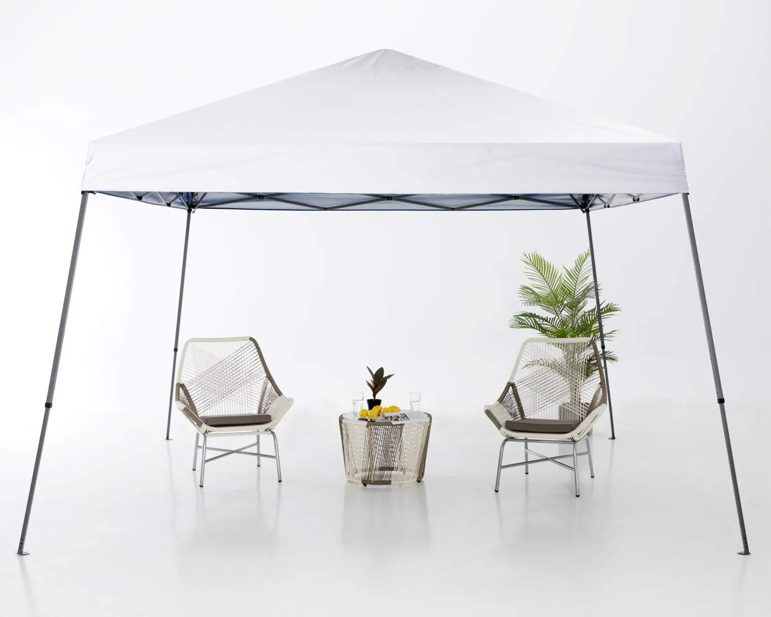 ABCCANOPY Stable Pop up Outdoor Canopy Tent 10 x 10 ft Base / 8 x 8 ft Top, White