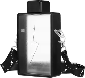 ABOOFAN Rectangular Portable Water Bottle with Strap Lightweight Outdoor Kettle for Exercising Unique Design for Daily Hydration Go Use