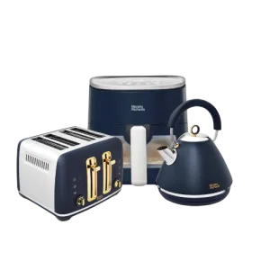 Accents Gold Navy Kettle, Toaster & Digital 4 Litre Air Fryer Set