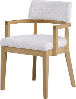 Acme Kasem Uphostered Curved Armrest Side Chair in Gorge and Oak (Set of 2)