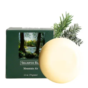 Adirondack Fragrance & Flavor Farm ADK Mountain Air Shampoo Bar for Oily Hair & Sensitive Scalp, Essential Oils, Sulfate-Free Plant-Based Vegan & Eco Friendly Solid Hair Cleanser, 2.5 Oz, 70 grams