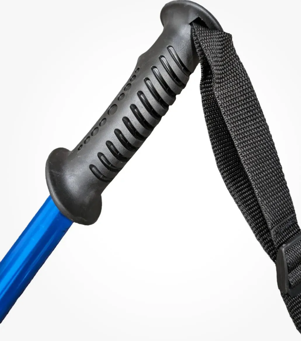 Adjustable Anti-shock Trekking Walking Hiking Pole Stick Telescopic Sections