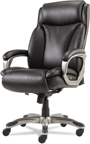 Alera ALEVN4119 Veon Series Executive High-Back Bonded Leather Chair Supports Up to 275 lb - Black Seat/Back/Graphite Base