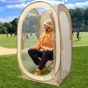 All Weather Sports Tent for 1 Person, Pop Up Tent Shelter with Carry Bag, Clear View Instant Bubble Tent for Watching Sports Events, Camping, Fishing, Portable & Foldable