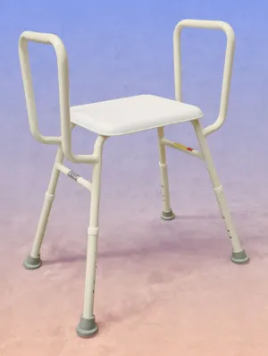 Aluminium Non-Padded Shower Stool - extra wide seating area