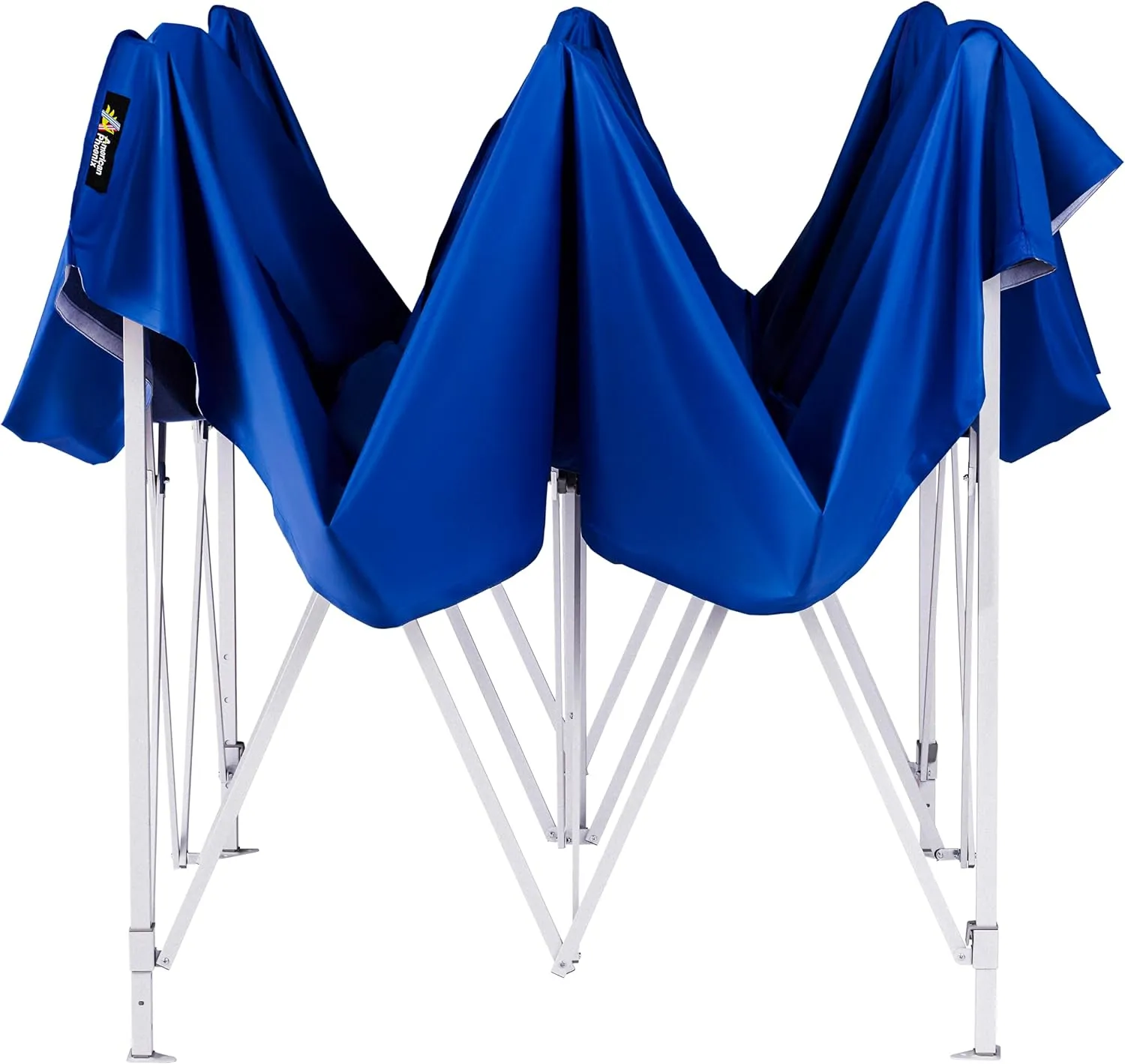 AMERICAN PHOENIX 10x10 Pop Up Canopy Tent Portable Instant Commercial Outdoor Beach Heavy Duty Market Shelter (10x10FT (White Frame), Blue)