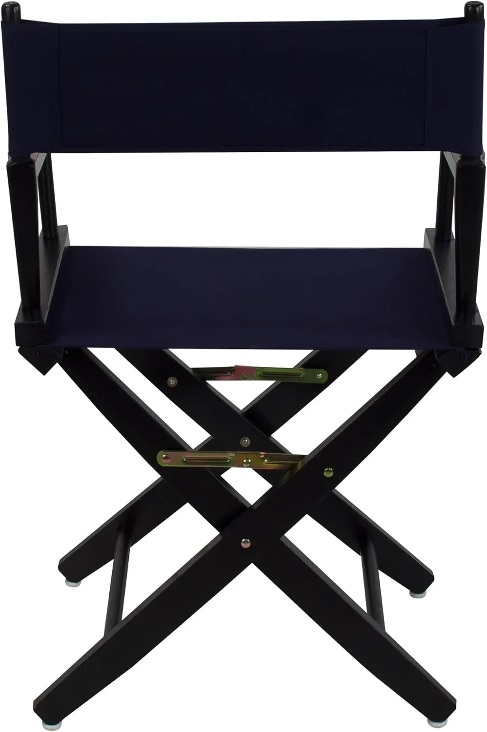 American Trails Extra-Wide Premium 18" Director's Chair Black Frame with Navy Canvas