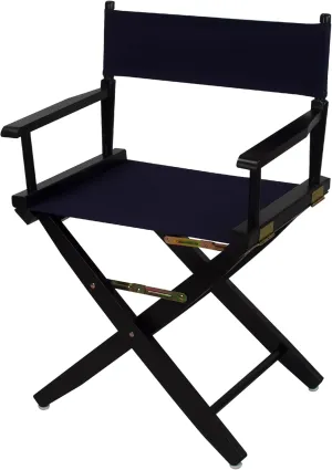 American Trails Extra-Wide Premium 18" Director's Chair Black Frame with Navy Canvas