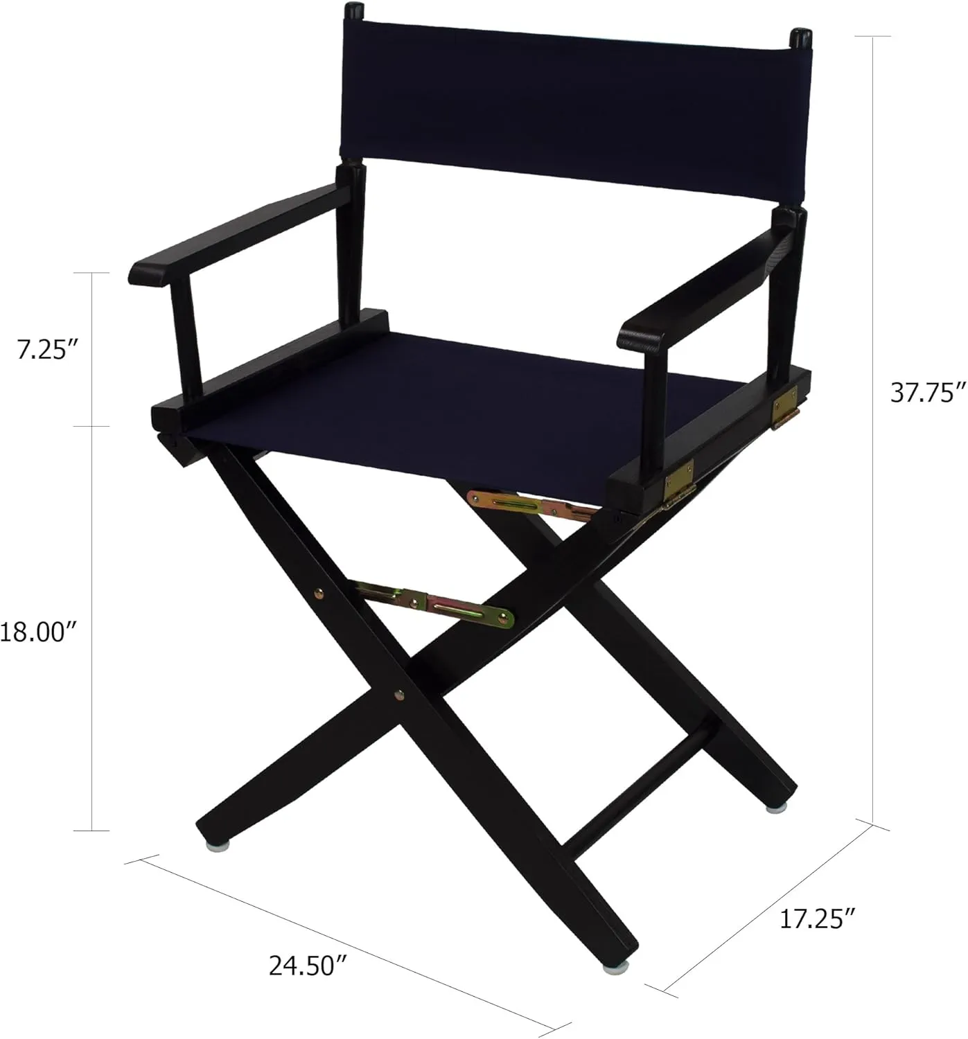 American Trails Extra-Wide Premium 18" Director's Chair Black Frame with Navy Canvas