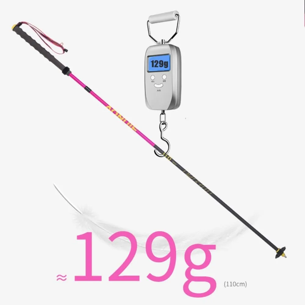 AONIJIE 2Pcs Lightweight Carbon Fiber Trekking Poles - Folding Hiking Sticks with EVA Grip Polyester Wrist Strap Nylon Tip