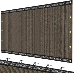 Artpuch 90% Sunblock 10X10 FT Shade Cloth Outdoor Pergola Shade Cover Fabric UV Resistant Mesh Durable Shade Tarp with Grommets for Greenhouse,Patio, Carport,Mocha