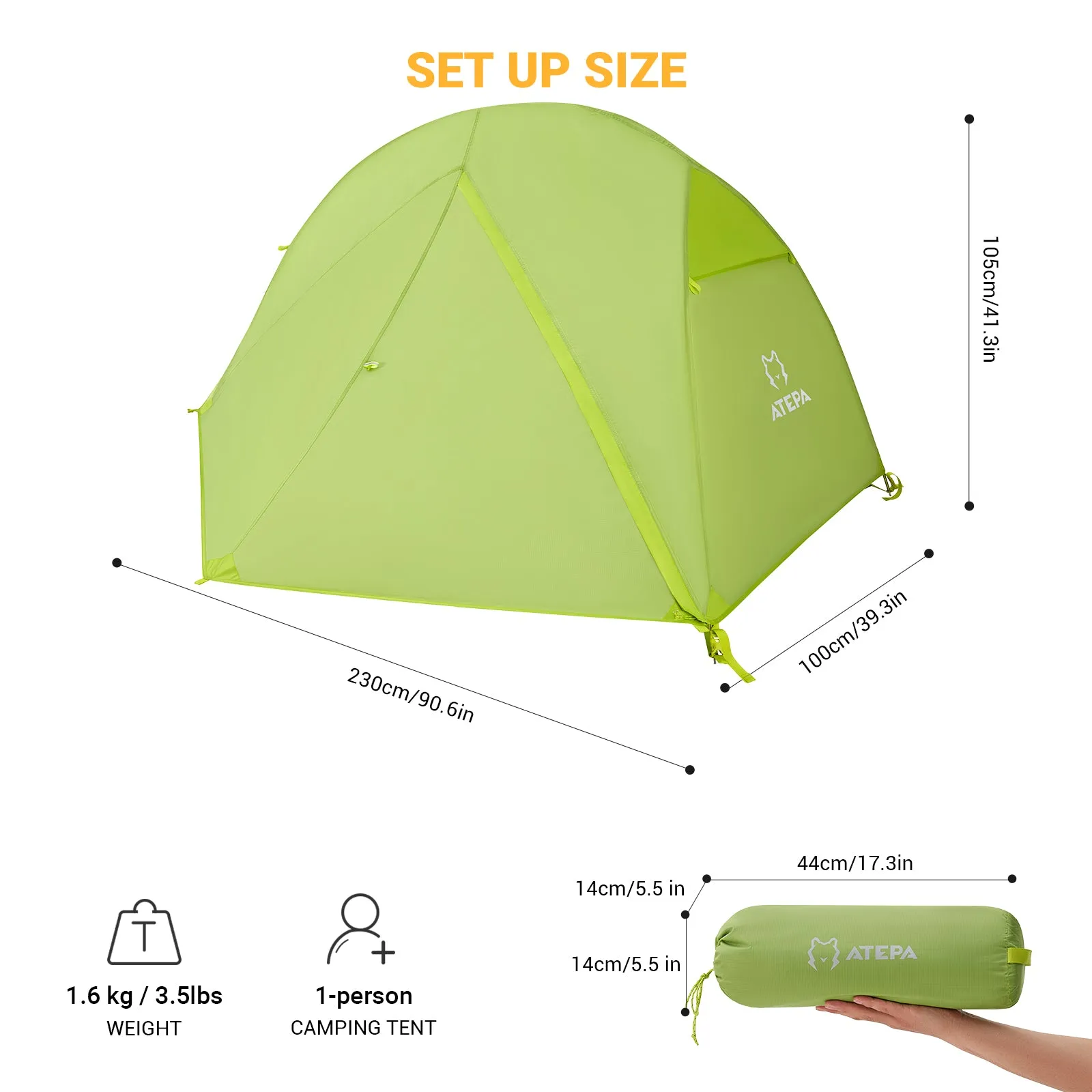ATEPA Hiker 1-person Backpacking Tents