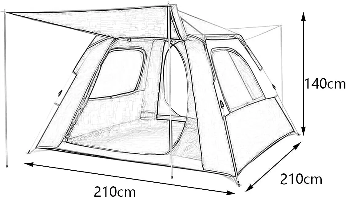 Automatic Dome Tent Canopy,Instant Pop Up Tent,3-8 Person Family Camping Tent for Camping Hiking Travel Outdoor Activities