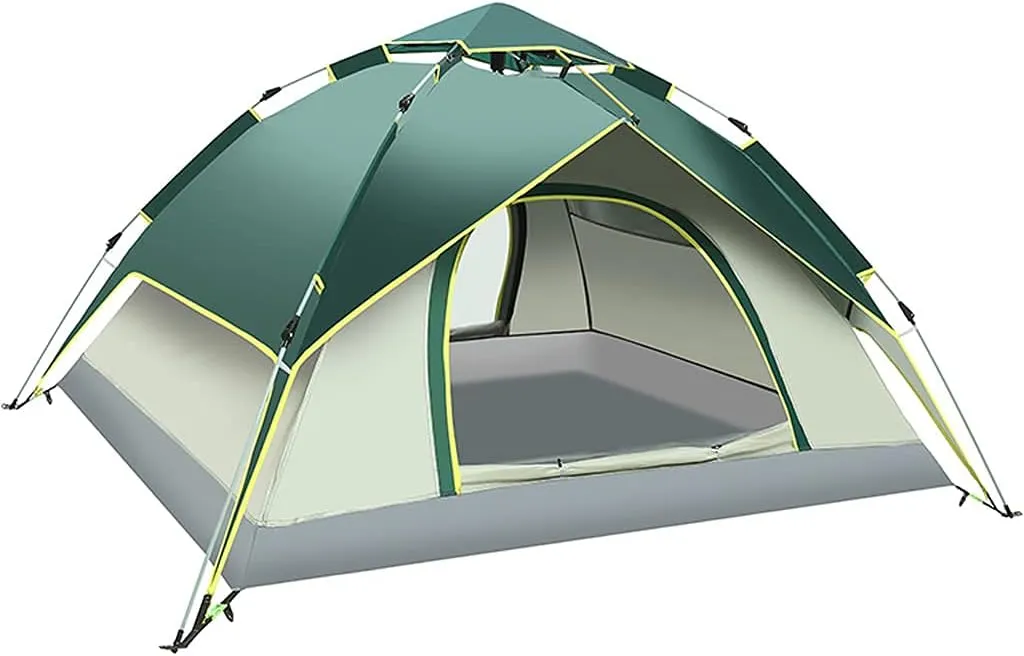 Automatic Instant Pop-Up Tents, Double Layer Multi-Purpose Camping Tent Lightweight Portable Windproof Rainproof for Hiking Outdoor Festivals Travel