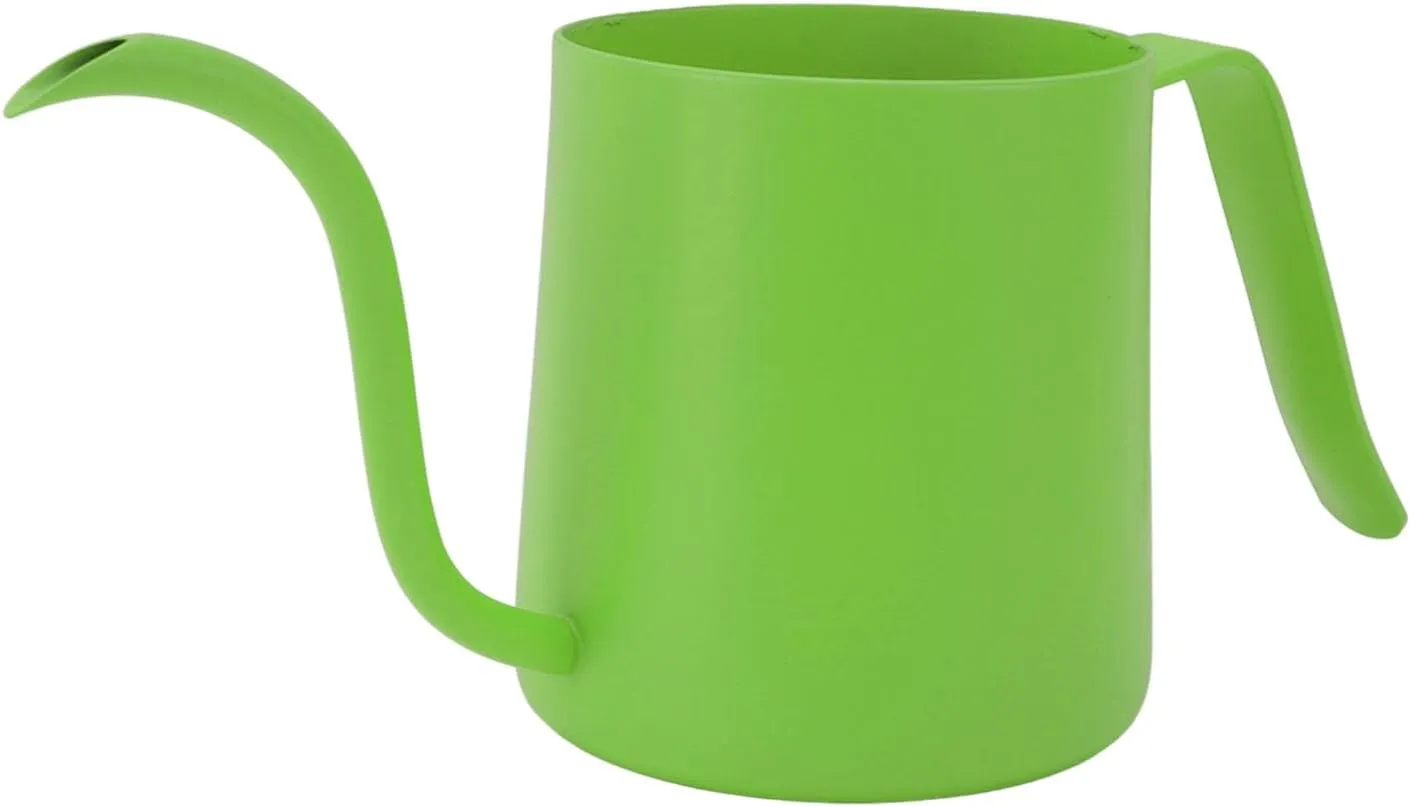 AYNEFY Small Gooseneck Kettle, Stainless Steel Pour Over Spout Coffee Tea Pot Long Narrow Drip Cup for Home Office Outdoor Camping Traveling Hiking 250ML Capacity (Green)