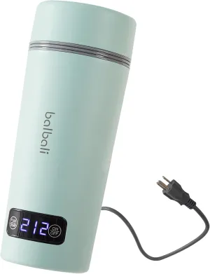balbali Dual Voltage Travel Kettle 100-250V - 12oz Portable Water Boiler/Warmer/Heater for Boiling Water - 4 Preset Temperature Control Portable Tea Kettle Electric Travel - Green