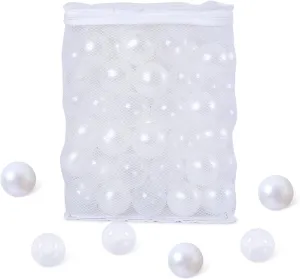 Ball Pit Balls for Kids, Plastic Refill 2.2 Inch Balls, 100 Pack, Bright Colors, Phthalate and BPA Free, Includes a Reusable Storage Bag with Zipper