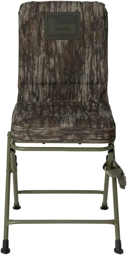 Banded Swivel Blind Chair – 360° Silent Rotation, Adjustable Legs, Padded Seat for Hunting (Realtree Legacy, Tall)