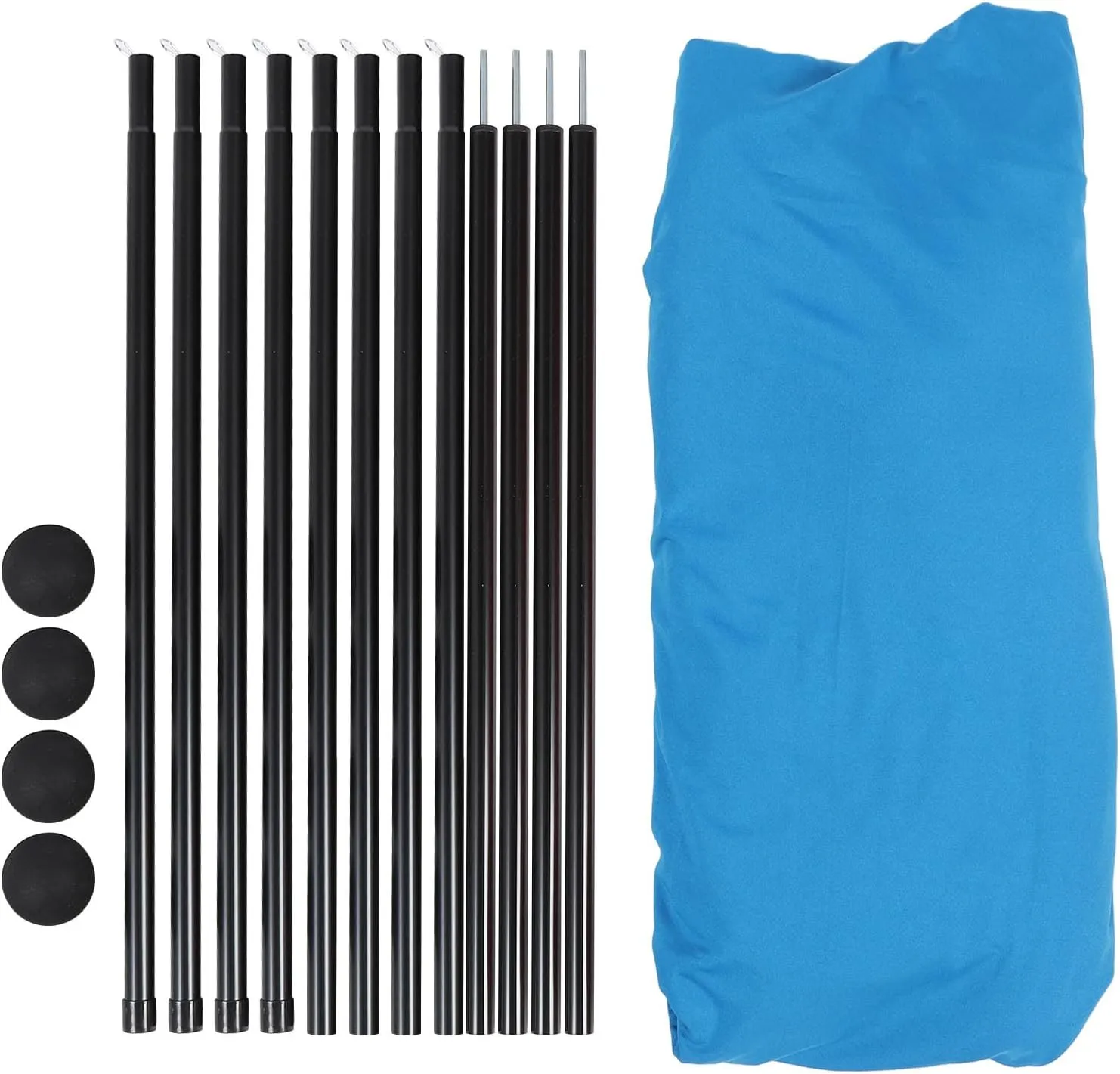 Beach Store, 4 UPF50 Poles Light Spacious Shach Sun Sun Shelter Stable with Camping Bag (Blue)